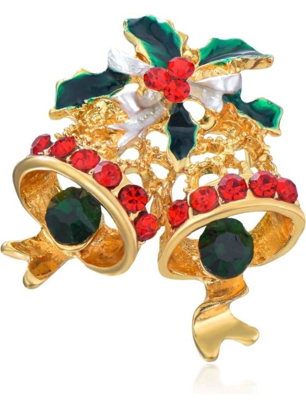 Festive Christmas Brooch - 18K Gold-Plated Snowman, Santa, Wreath Lapel Pin Gift